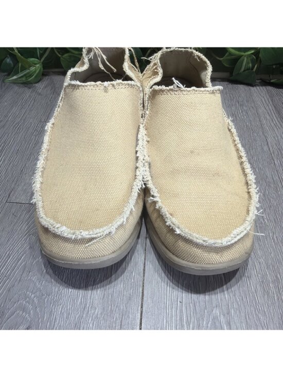Crocs Mens Santa Cruz Loafers Shoes Size 10 Tan Canvas Slip On Triple Comfort main image 5